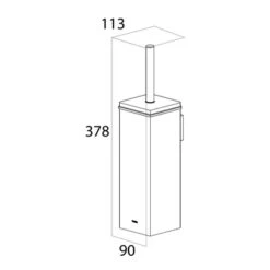 Tiger Toiletborstelhouder Items Hangend Vierkant Chroom -Fissler-winkel 123 20